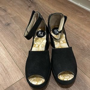 Fly London black sandals